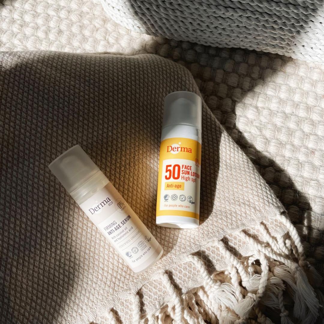 Serum og ansigtssolcreme - den perfekte anti-age duo